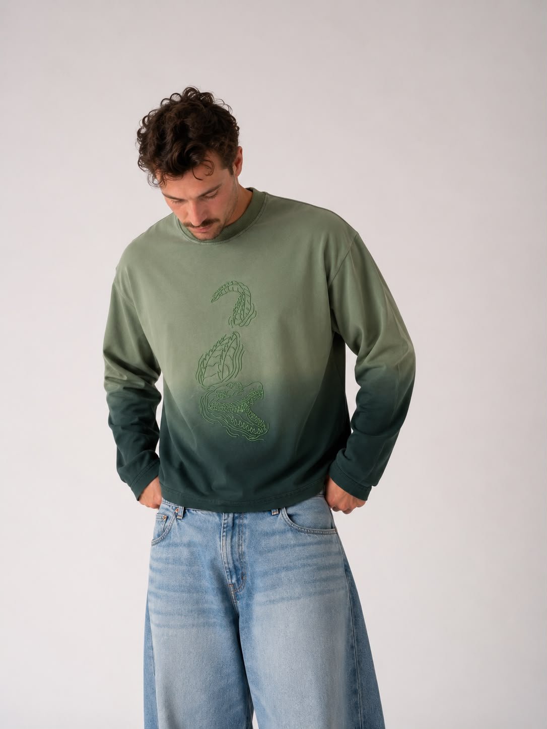 Crocodile Code Embroidry Tee