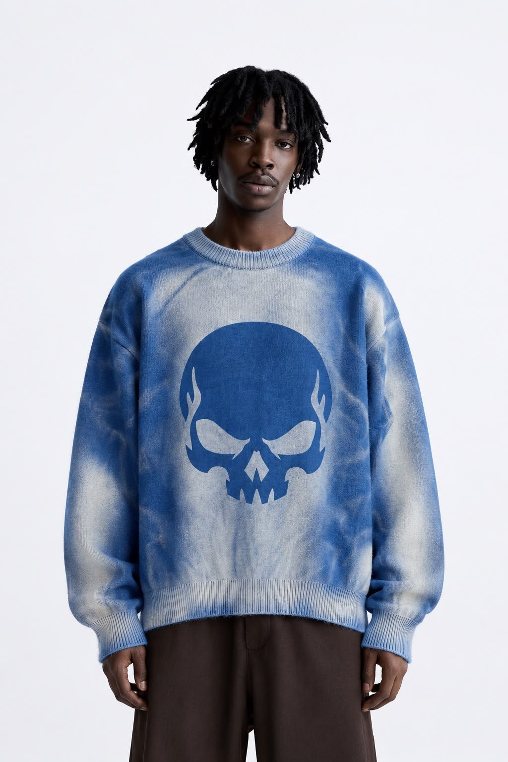 Vintage Skull Crew Sky Knit