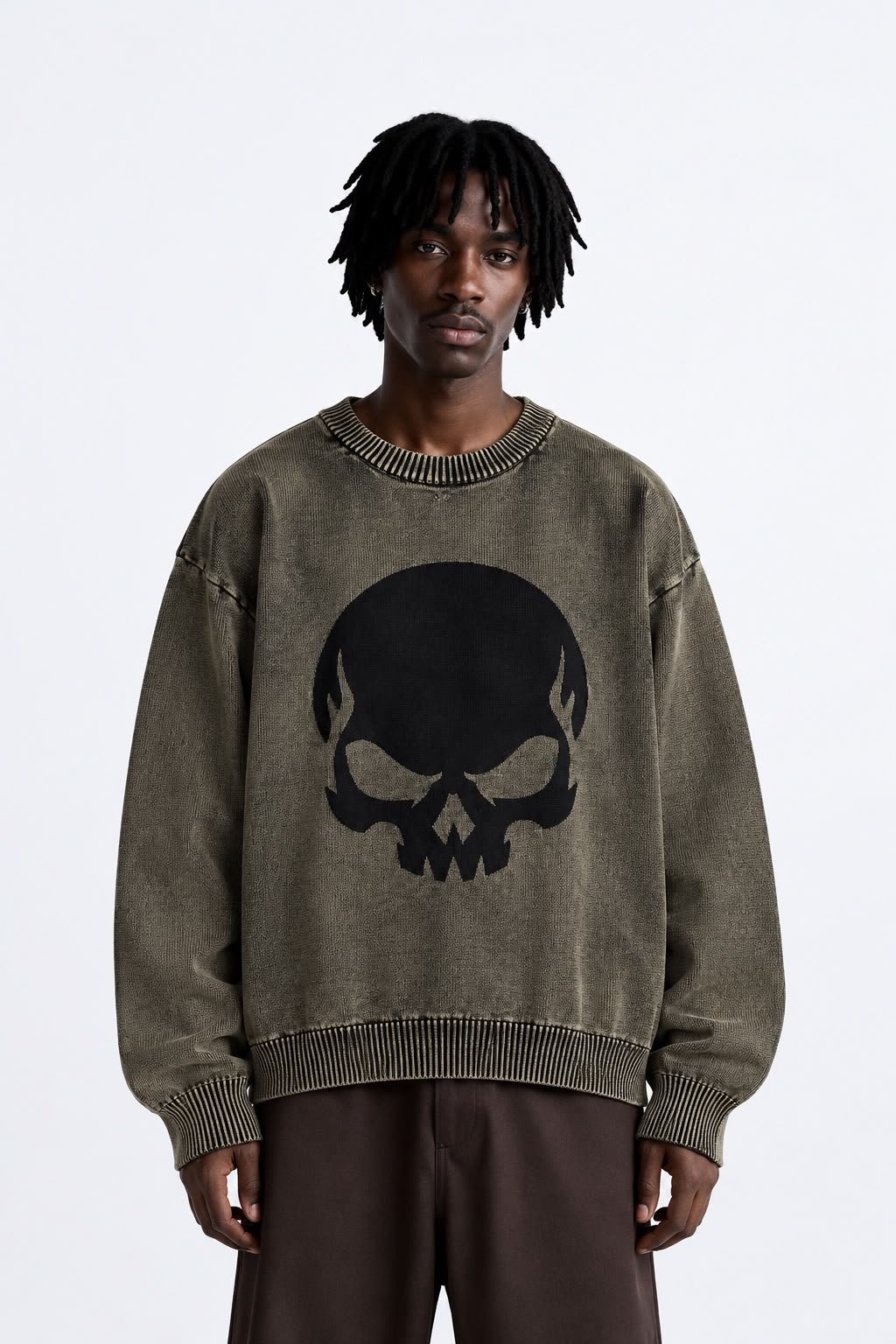 Vintage Skull Crew Knit